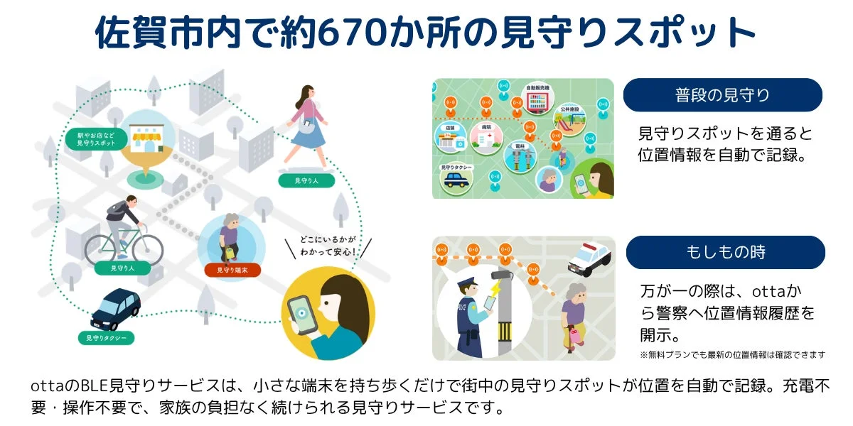 佐賀市内で約670か所の見守りスポット