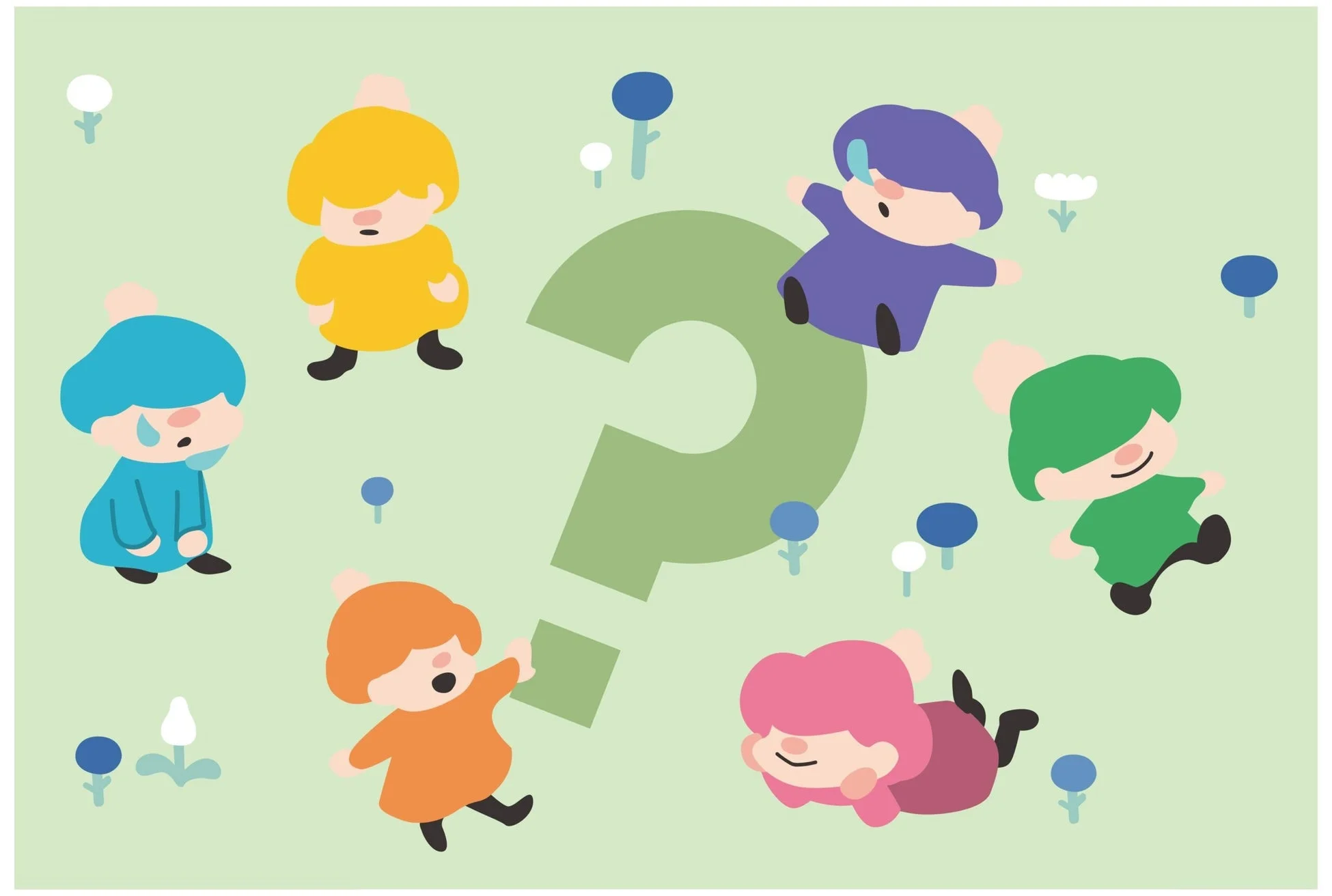 クイズスタンプラリーのイラスト