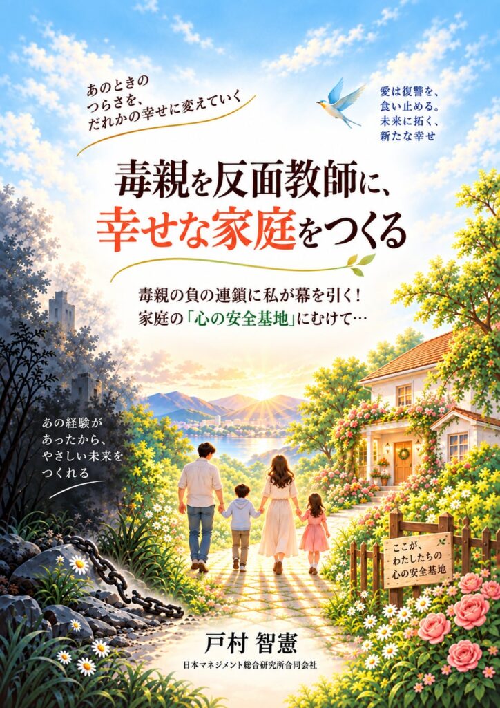新刊『毒親を反面教師に、 幸せな家庭をつくる』(著:戸村智憲)がアマゾンで10月5日(月)より流通スタート:復讐心・不公平感・正当化を超えて愛をもって毒を制する【日本マネジメント総合研究所合同会社】